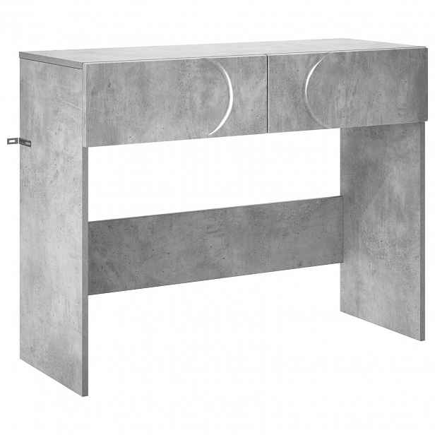 vidaXL Konzolový stolek Betonově šedá 96,5 x 38 x 75 cm