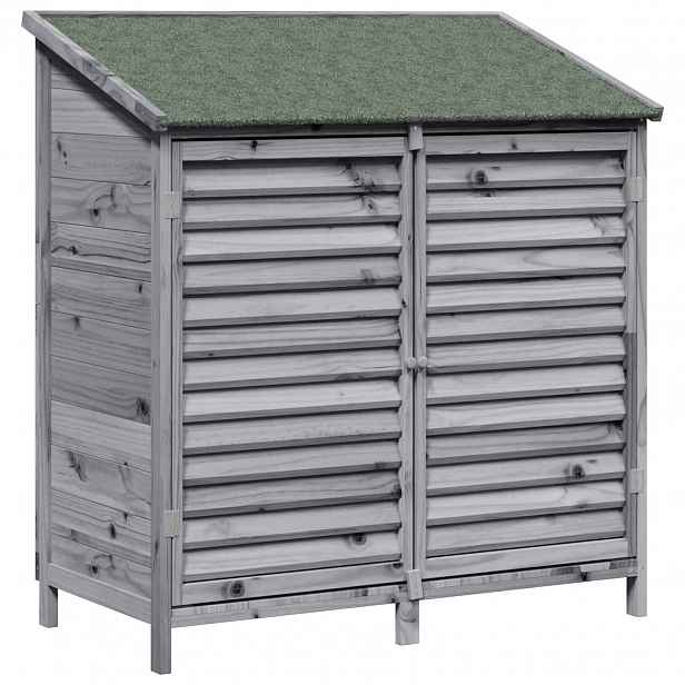 vidaXL Zahradní shed Šedá 106 x 56 x 113,5 cm Masivní jedlové dřevo