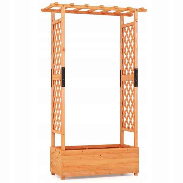 Květináč dřevo hnědý Costway 44 cm x 110 x 182 cm