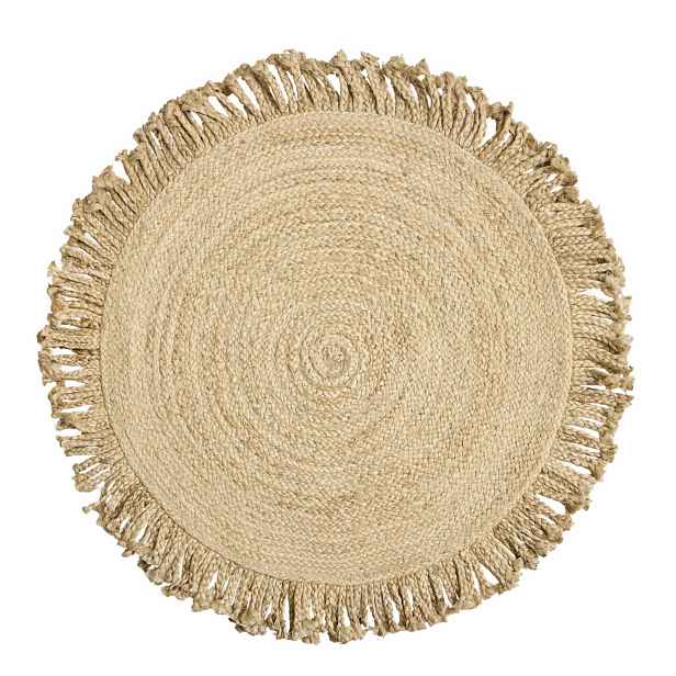 Ručně vázaný kusový koberec Jula J 34 Natural kruh, 200x200 (průměr) kruh, béžová, chodba / předsíň, Diamond Carpets India