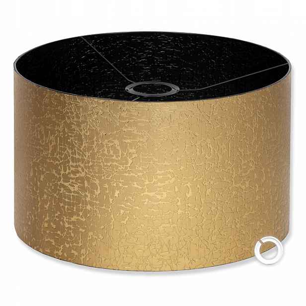 Stínidlo kulatý válec tuba 35 cm Zlatý Černý lustr E27 E14 Lampa