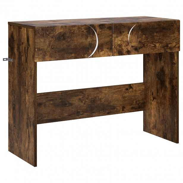 vidaXL Konzolový stolek Kouřový dub 96,5 x 38 x 75 cm kompozitní dřevo