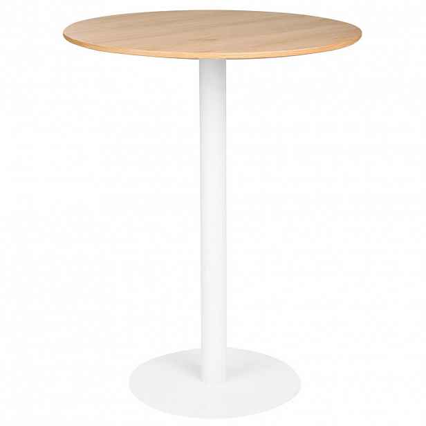 Beliani VYSOKÝ STŮL Světle hnědý/Bílý 80/80 cm Morella