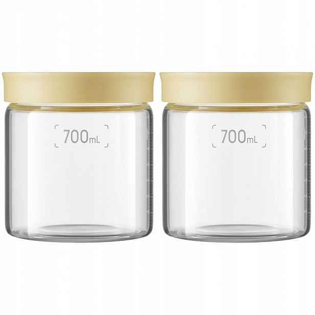 Buydeem Skleněné Sklenice 700 ML Sklenice Do Kuchyně Skladování Potravin