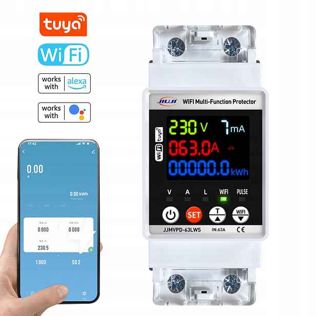 Inteligentní Elektroměr Tuya WiFi