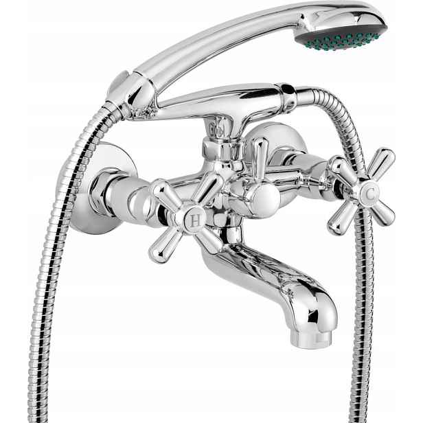 Nástěnná vanová baterie Symetrio BOS_011D se sprchovým kompletem