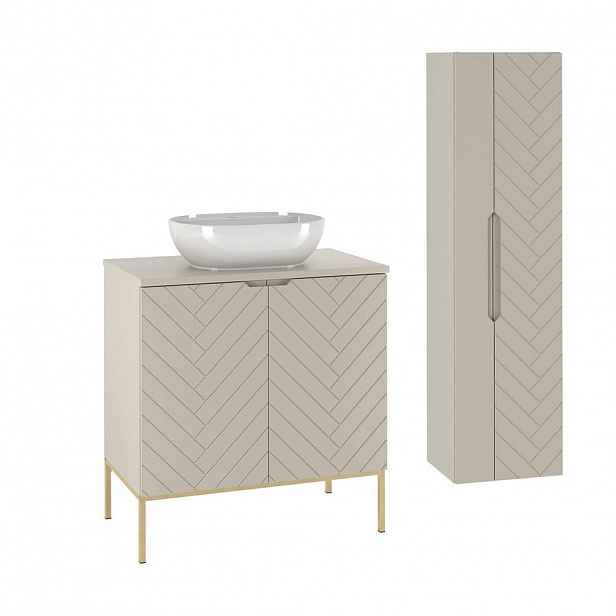 Petits-meubles KOUPELNOVÝ NÁBYTEK 80.6cm Daria 2er-Set Kašmír