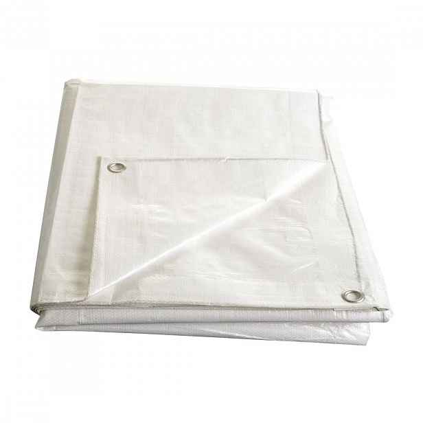 Plachta s oky 6 x 10m TRA/BÍ 140g/m2, kašírovaná MA764059