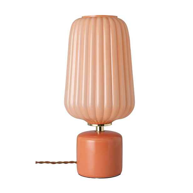 Skleněná stolní lampa v lososové barvě (výška 40 cm) Daria – Ellos Home