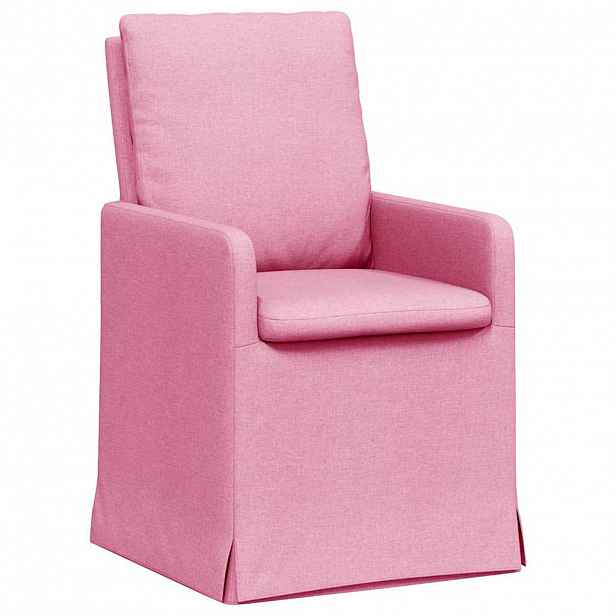 vidaXL Jídelní židle 2 ks textil Růžová 57 x 67 x 98 cm