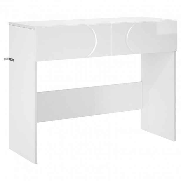 vidaXL Konzolový stolek Bílá s vysokým leskem 96,5 x 38 x 75 cm