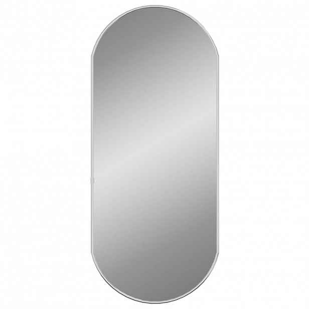 vidaXL Nástěnné zrcadlo stříbrné 70x30 cm oválné