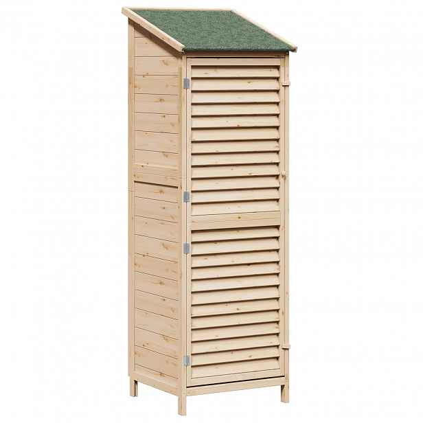vidaXL Zahradní shed Přírodní 59 x 56 x 176 cm Masivní jedlové dřevo