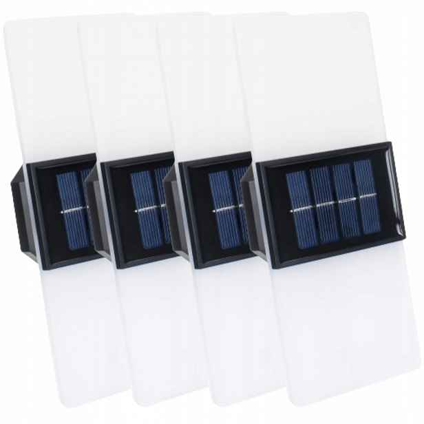 4x Solární zahradní lampa Terasová Led Akryl IP65 Hora Dolní Senzor