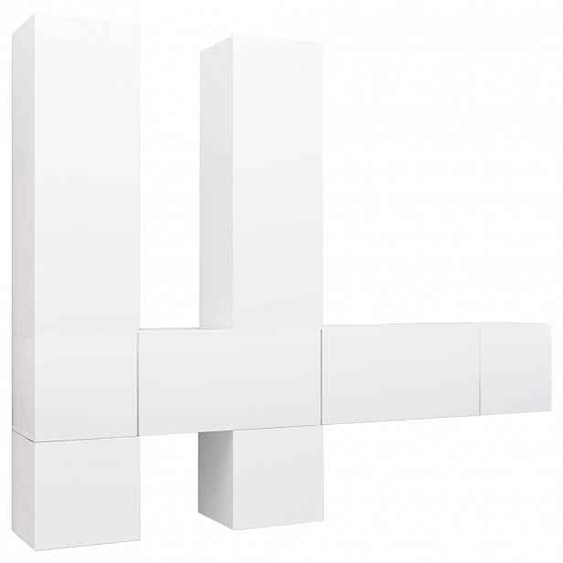 vidaXL 7dílný set TV skříněk bílý kompozitní dřevo