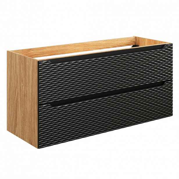 Petits-meubles SKŘÍŇKA POD UMYVADLO 120cm Elora Černá a dřevěná