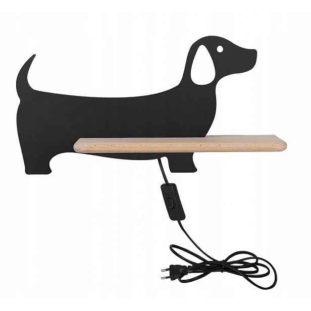 Dětská Led nástěnná lampa 5W s poličkou a kabelem Dog 21-01047 Candellux