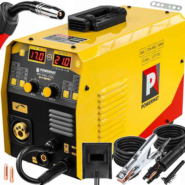 Invertorová Svářečka Migomat Poloautomatická 210A Mig Mag Mma Tig Lift Synergie