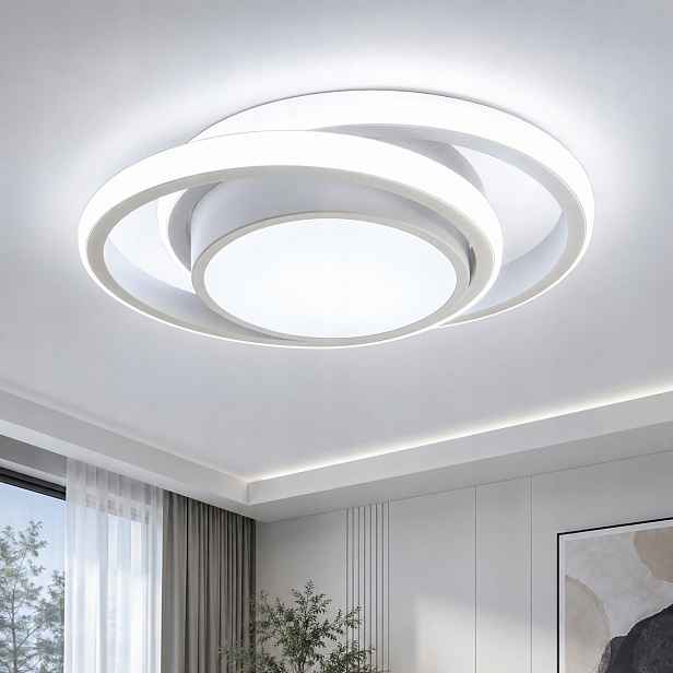 Led stropní svítidlo, 32 W, 6500 K, do ložnice, obývacího pokoje a jídelny