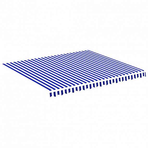 vidaXL Náhradní plachta na markýzu modrá a bílá 400 x 350 cm polyesterová