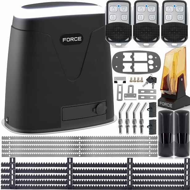 Force 24V Pohon Pro Posuvné Brány do 800 kg, 3x Pilot, Led Lampa