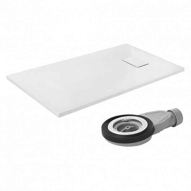 LuxeBath SPRCHOVÁ VANICKÁ 120x70 cm bílá s odtokovou sadou z SMC