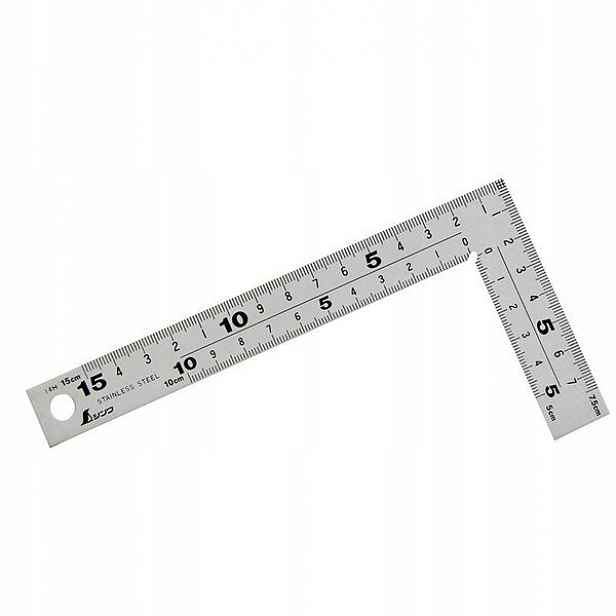 Shinwa úhelník ocelový nerez 15 cm, 8 stupnic (10424)