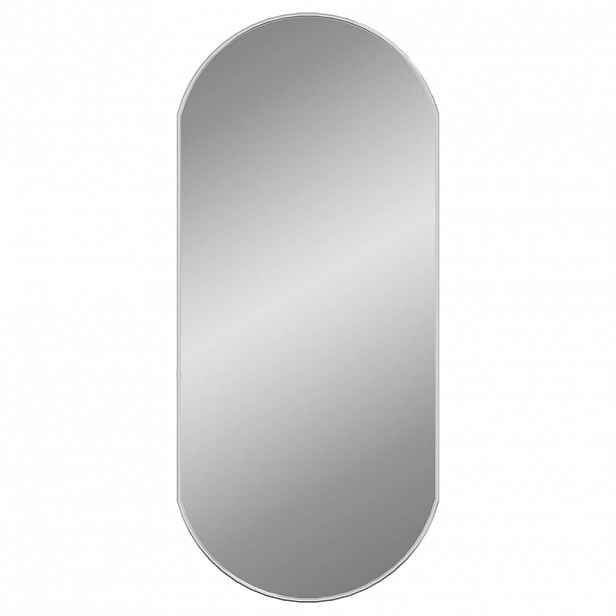 vidaXL Nástěnné zrcadlo stříbrné 90x40 cm oválné
