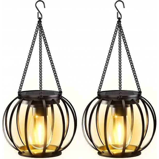 Bucasa Solární závěsné lampy 2 ks