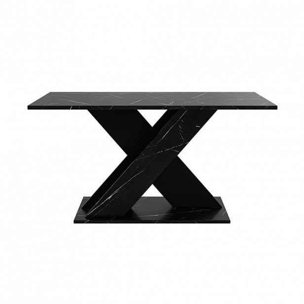 Home Collective KONFERENČNÍ STOLEK 110 cm v černém mramorovém vzhledu