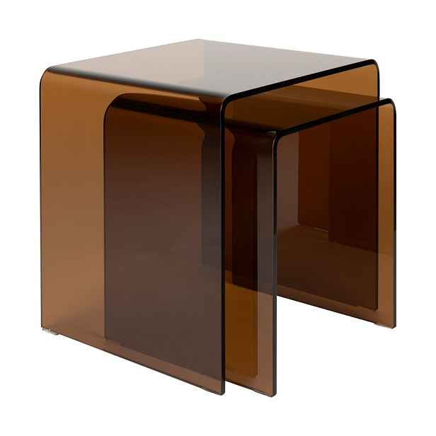 Skleněné odkládací stolky v sadě 2 ks 40x45 cm Vetro – Dutchbone
