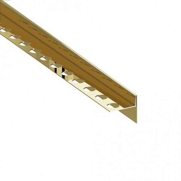 Spádová lišta "T" Eviso gold lesk, nerez PVD, délka 180 cm, výška hrany 11 mm, LSGO0104