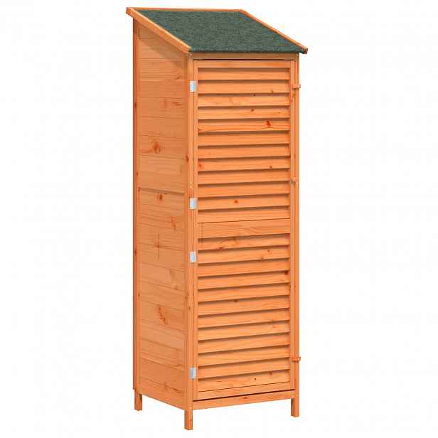 vidaXL Zahradní shed Hnědá 59 x 56 x 176 cm Masivní jedlové dřevo