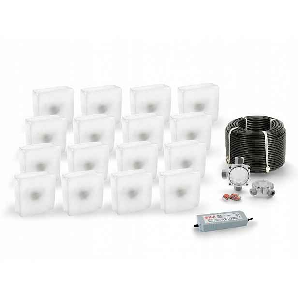 16x Led nájezdové svítidlo 12V IP68 Bc 15x15 cm