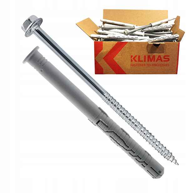 Rozpěrné Hmoždinky Rámové 10x300 Klíč Torx 25 Ks KPR-FAST-10300K Klimas