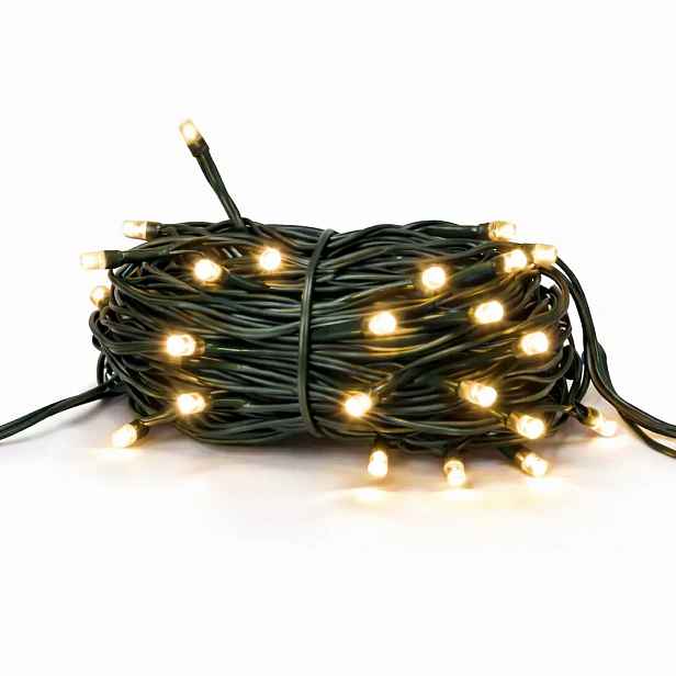 Hobby Line LED světelný řetěz, venkovní, 4 m, teple bílá, 32 diod, tmavě zelený kabel, IP44, prodlužovací