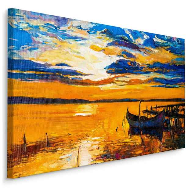 MyBestHome BOX Plátno Barevný Západ Slunce Nad Vodou Varianta: 40x30
