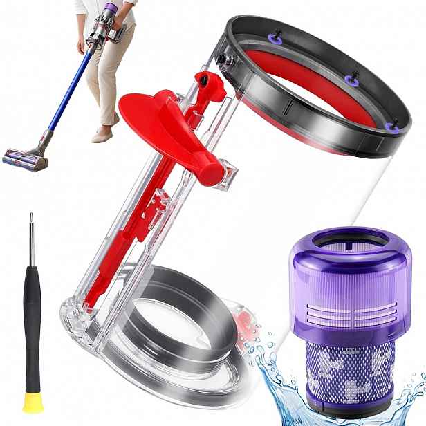 Nádoba na prach Bedee pro Dyson V11 V15 s Hepa, snadná montáž, 19,6 cm