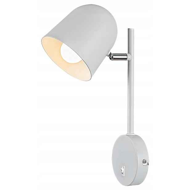 Nástěnná lampa s vypínačem a regulací E14 bílá matná Egon 5243 Rabalux