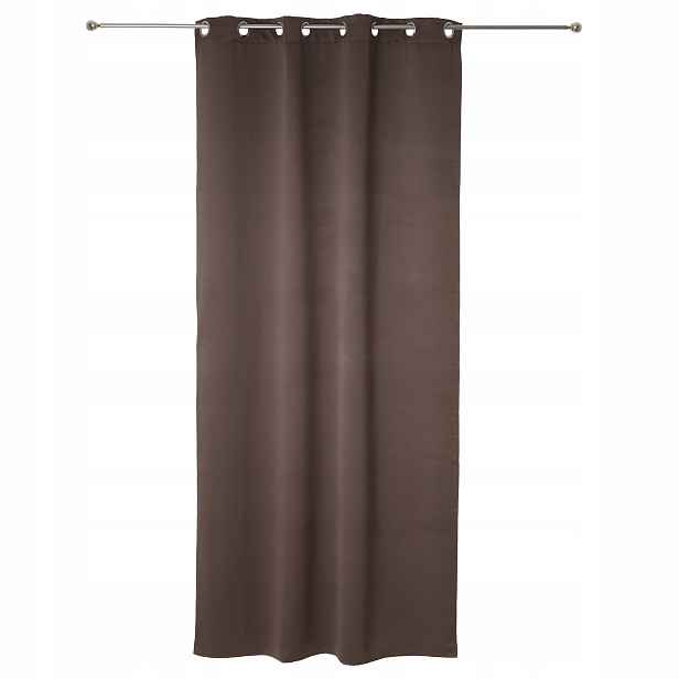 Sada 2 Zatemňovacích Závěsů Polyester 135 X 240 CM, Hnědá