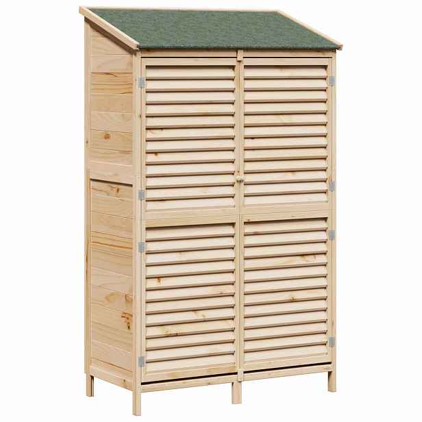vidaXL Zahradní shed se střechou Přírodní 106 x 56 x 176,5 cm