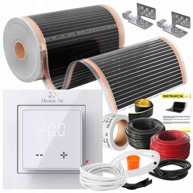 Set Mission Air Fólie Vyhřívací Podložka Infračervená 50 cm I 160 W/m² 8 m² Ptc