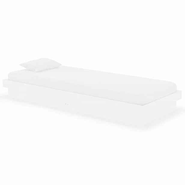 vidaXL Rám postele bílý masivní dřevo 75 x 190 cm malé jednolůžko