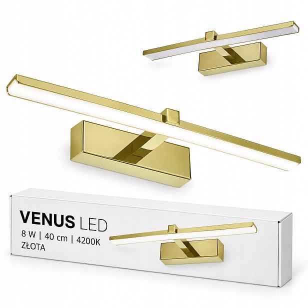 Do obchodu lampa Venus 8W 40 cm zlatá Led nad vitrínu 4200K IP44 580lm
