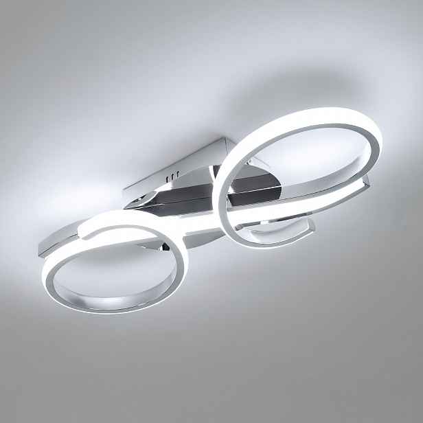 Led stropní svítidlo 36W 6500K, elegantní, unikátní, stříbrné stropní svítidlo