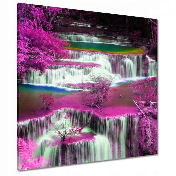 Obrazy 80x80 Fialový vodopád