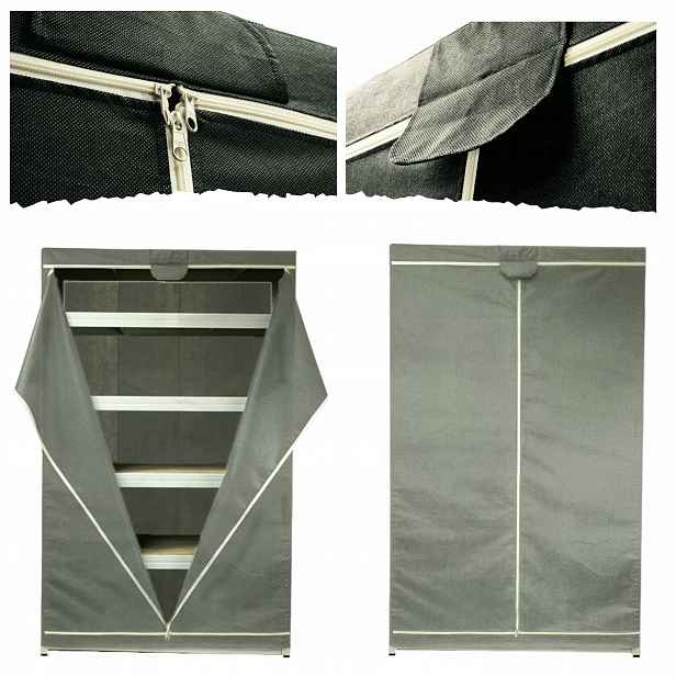 Ochranný obal na regál 180x75x30 cm pouzdro na stojan Šedý Odolný