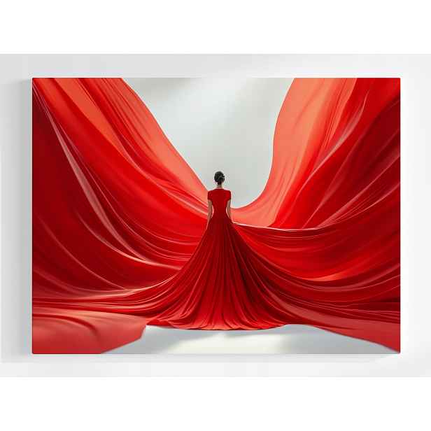 Plakát Žena Dívka Silueta Postava Červená 100x75
