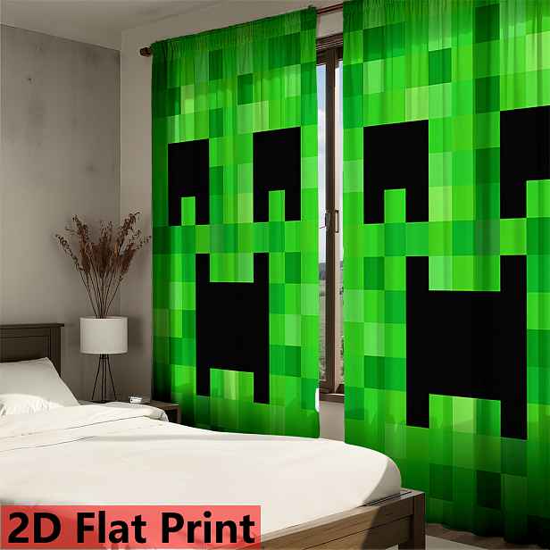 TEMU Sada 2 záclon Sunset , zatemňovací panely s designem kapsy na tyč, polyester, ideální pro obývací pokoj, kuchyň, ložnici a jídelnu