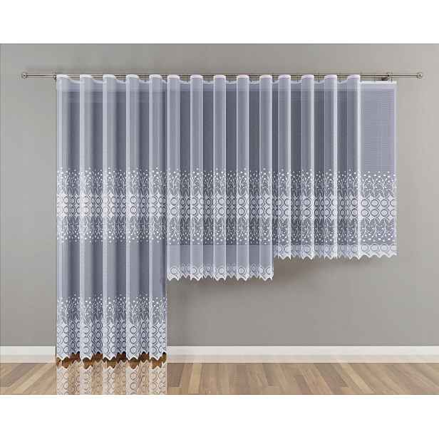 Mg Záclona žakár 619/122 Bílá 500x160 cm Hotová Obšitá M